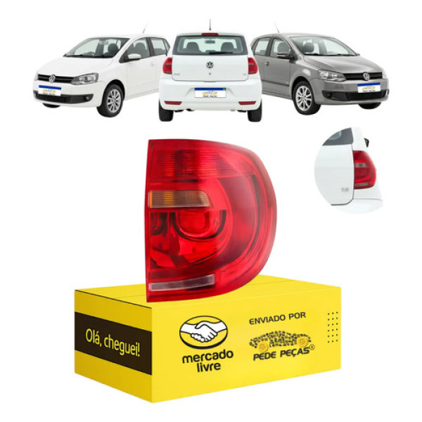 Lanterna Sinaleira Vw Fox Crossfox 2011 2012 2013 2014 Ld Direito/passageiro Tricolor
