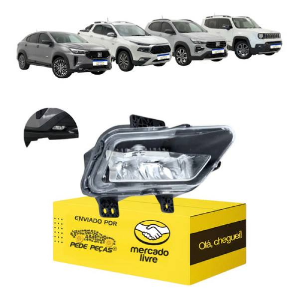 Farol Milha Auxiliar Fiat Fastback 2023 2024 2025 Led Ld Cristal