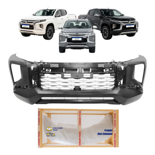 Parachoque Mitsubishi L200 Triton 2021 2022 2023 2024 2025 Preto
