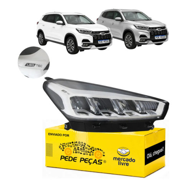 Farol Tiggo 8 2020 2021 2022 2023 2024 2025 Full Led Ld Direito/passageiro