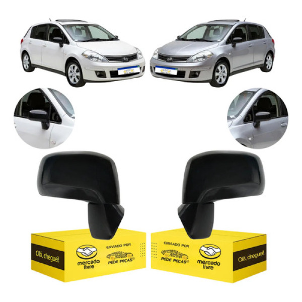 Retrovisor Nissan Tiida 2008 2009 2010 11 12 2013 Manual Par