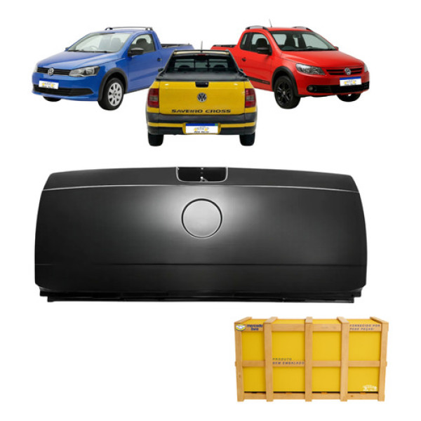 Tampa Traseira Saveiro G5 G6 2009 10 11 12 13 14 2015 2016 Preto