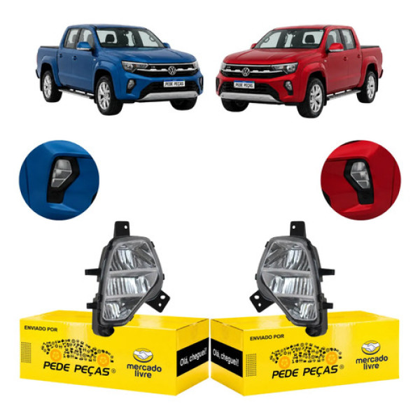 Par Milha Auxiliar Cibie Volkswagen Amarok 2025 2026 Cristal