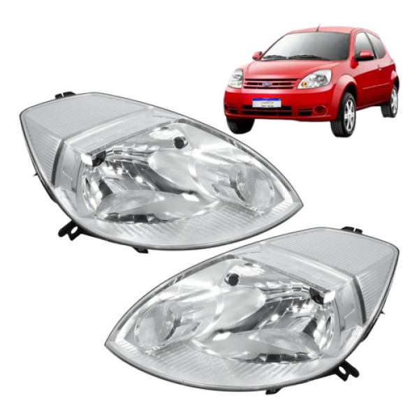 Par Farol Ford Ka Cromado 2008 2009 2010 2011 2012 2013 Novo Direito