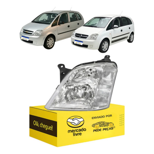 Farol Meriva 2003 2004 2005 2006 2007 2008 2009 10 11 12 Le Esquerdo