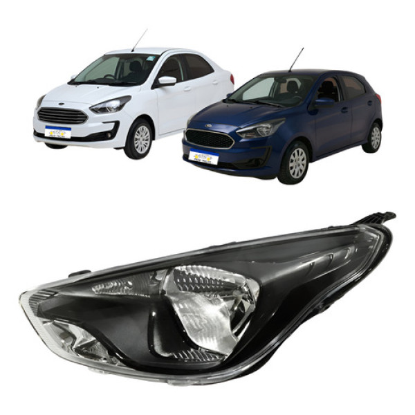 Farol Ford Ka 2015 2016 2017 2018 Mascara Negra Novo Le Esquerdo