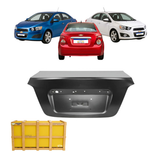 Tampa Traseira Sonic Sedan Lt Ltz 2012 2013 2014 Preta Preto
