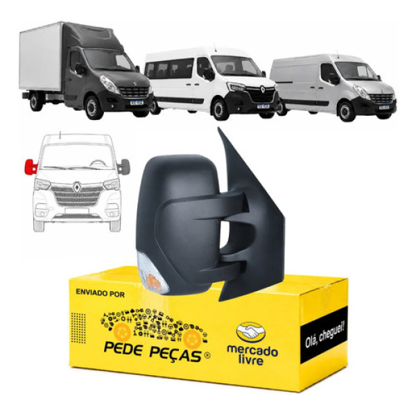 Retrovisor Elétrico Renault Master 2014 A 2026 Chassi Ld