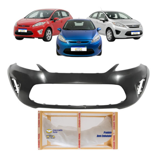 Parachoque Dianteiro Ford New Fiesta 2011 2012 2013 Mexicano Preto