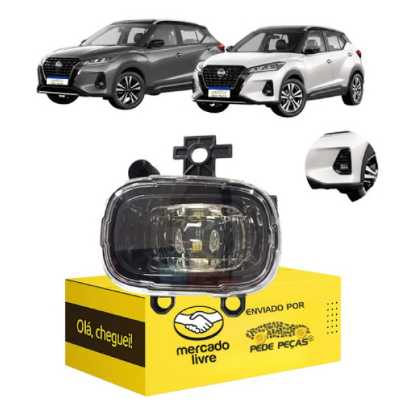 Farol Milha Auxiliar Nissan Kicks 2022 23 24 2025 Com Led Le Cristal