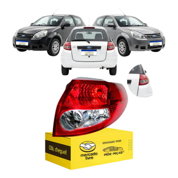 Sinaleira Traseira Ford Ka 2008 2009 2010 A 2013 L.d Direito/passageiro Vermelho