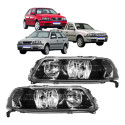 Par Farol Vw Gol Saveiro Parati 2000 A 2005 Máscara Negra Direito