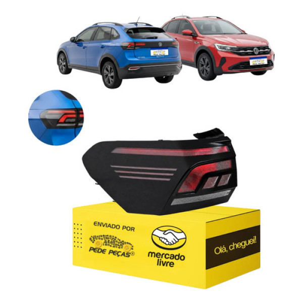 Lanterna Nivus 2020 2021 2022 23 24 25 2026 C/led Nova Le Esquerdo/motorista Fumê