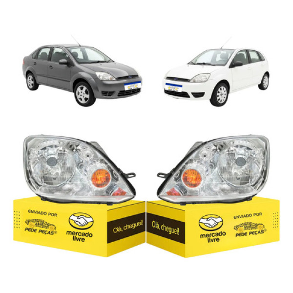 Par Sinaleira Farol Ford Fiesta 2003 2004 2005 2006 2007 Ambos Lados