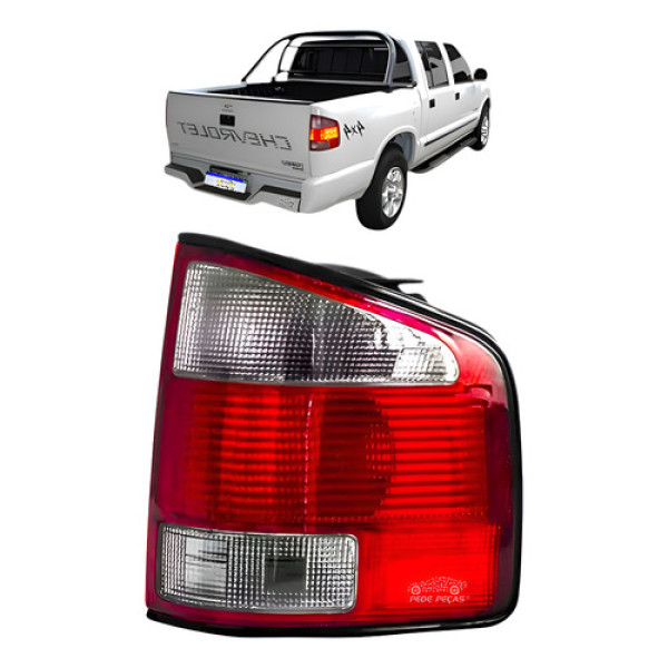 Lanterna Chevrolet S10 1995 1996 1997 1998 1999 2000 Fume Ld Direito/passageiro Fumê