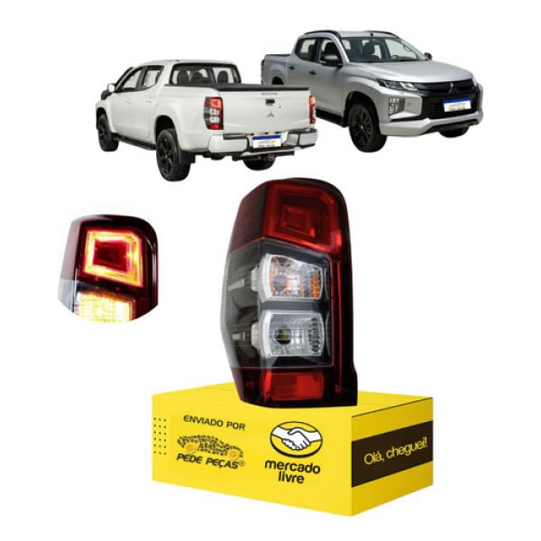 Lanterna Esquerda S/led L200 Triton Sport 2021 2022 A 2025 Esquerdo Vermelho