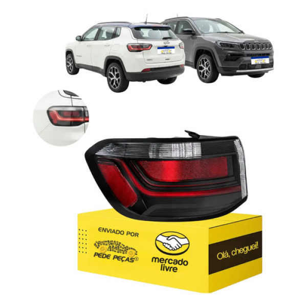 Sinaleira Traseira Canto Jeep Compass 2022 A 2026 C/led Le Esquerdo/motorista