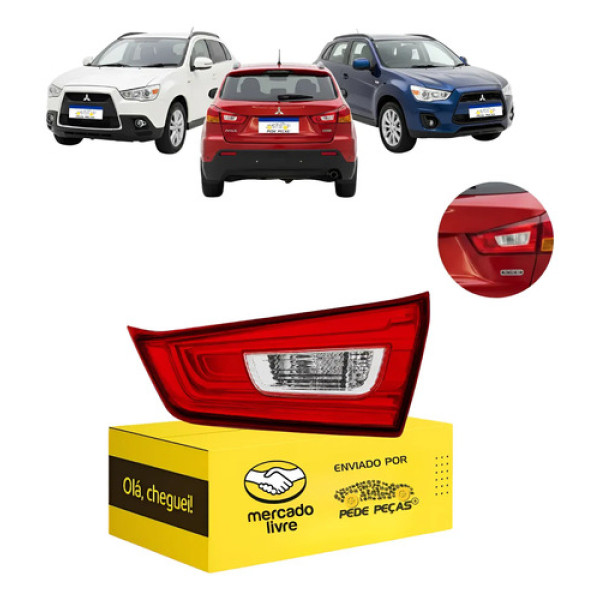 Lanterna Tampa Mitsubishi Asx 2010 2011 2012 2013 A 2022 L.d Direito/passageiro Cristal