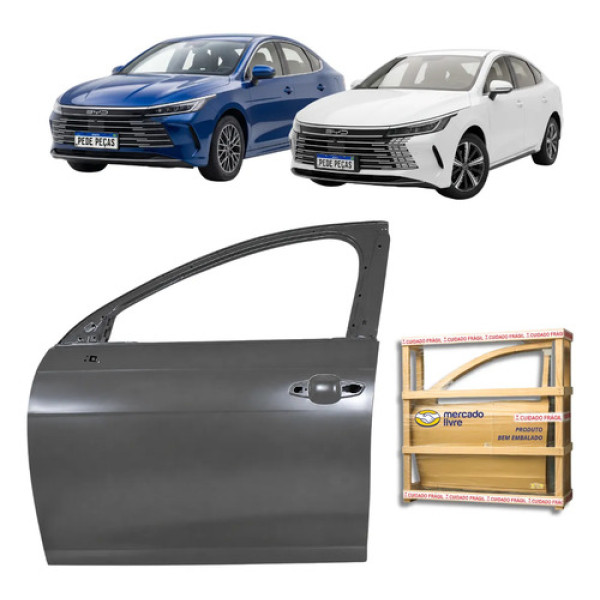 Porta Dianteira Byd King 2024 2025 2026 2027 Gl Gs Le Dianteira Esquerdo Motorista Cinza