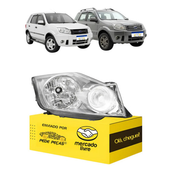 Farol Direito Ford Ecosport 2008 2009 2010 2011 2012 Direito/passageiro