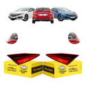 Par Lanterna Honda Civic G10 2017 2018 2019 20 2021 Novo Ambos Lados Cristal