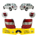 Par Lanterna Traseira Fiat Stilo 2002 2003 2004 2005 06 2007 Ambos Lados Vermelho Cristal
