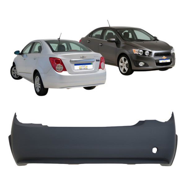 Para-choque Traseiro Sonic Sedan 2012 2013 2014 S/f Sensor
