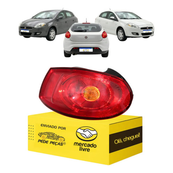 Lanterna Traseira Esquerda Fiat Bravo 2011 2012 2013 2014 Esquerdo/motorista