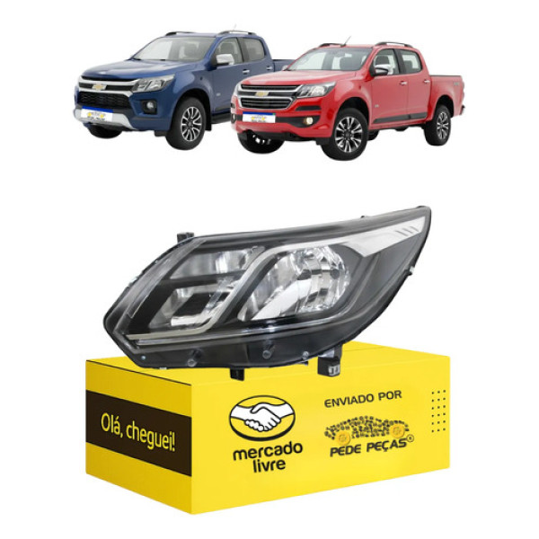 Farol Chevrolet S10 2017 2018 19 20 21 22 23 2024 C/led Le Esquerdo/motorista