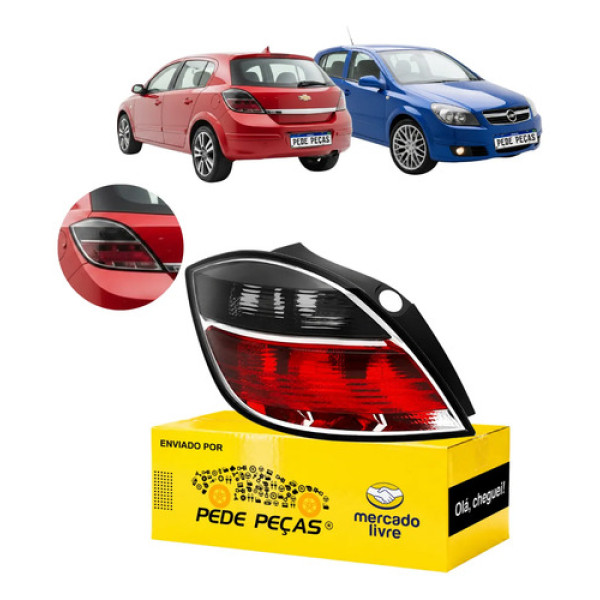 Lanterna Sinaleira Gm Vectra Hatch 2008 A 2011 Novo Le Esquerdo/motorista Vermelho