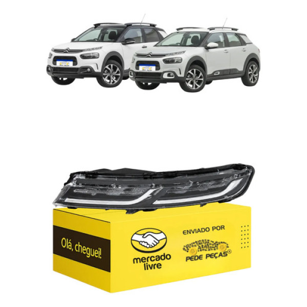 Farol C4 Cactus 2019 2020 2021 2022 23 2024 Drl Superior Le Esquerdo/motorista