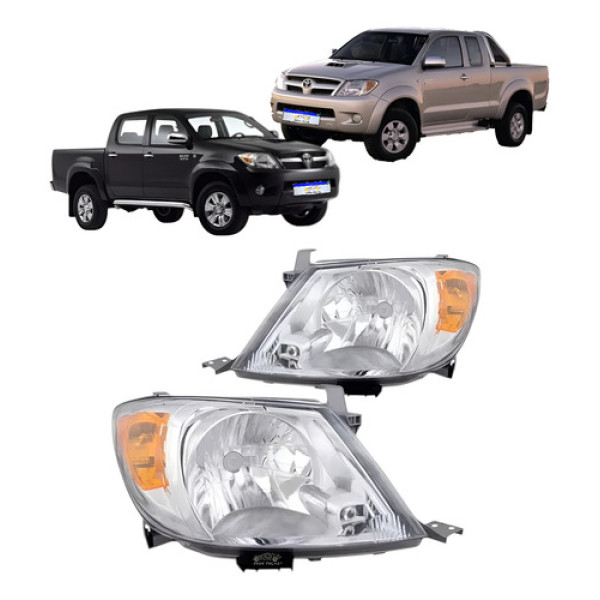 Par Farol Toyota Hilux Ambar 2006 2007 2008 2009 10 11 Novo Ambos Lados
