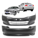 Kit Parachoque Honda City 2009 2010 2011 2012 Sem Furo Novo  Preto