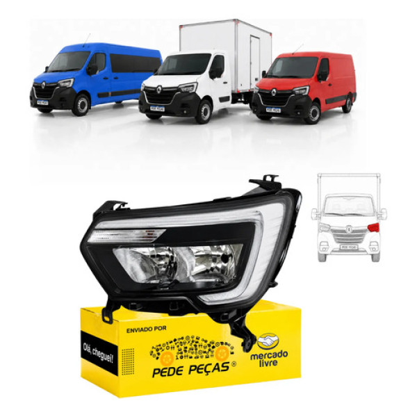 Sinaleira Farol Renault Master 2023 2024 2025 2026 C/led Le Esquerdo/motorista