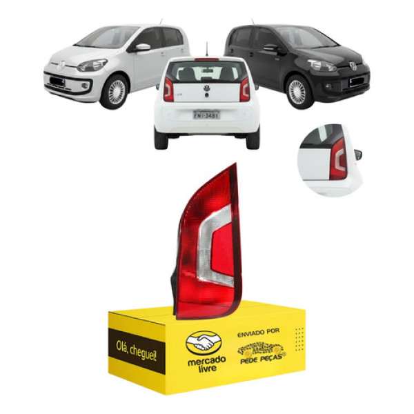 Lanterna Traseira Direita Vw Up 2014 2015 2016 2017 Cristal Direito/passageiro
