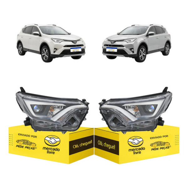 Par Farol Sinaleira Toyota Rav4 2017 2018 Elétrico C/led Ambos Lados