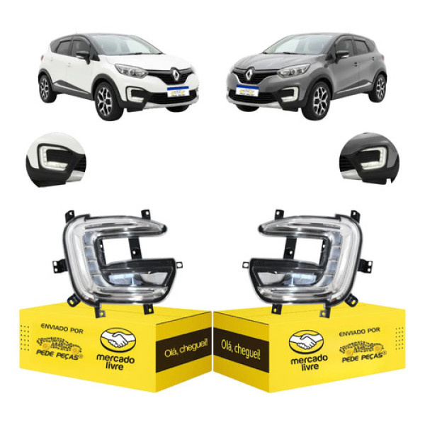 Par Cibie Auxiliar Renault Captur 2017 2018 19 20 2021 C/drl Cristal