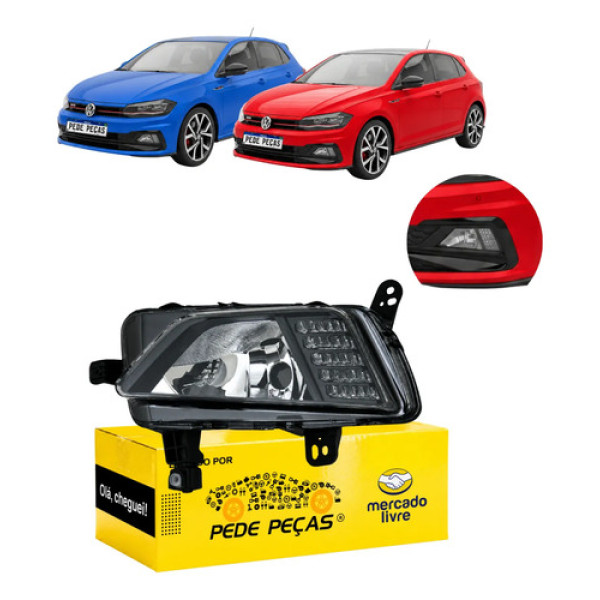 Farol Milha Auxiliar Cibie Vw Polo Gts 2018 A 2022 C/led Le Cristal