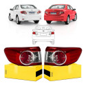 Par Lanterna Sinaleira Canto Corolla 2012 2013 2014 S/led Ambos Lados Vermelho Cristal