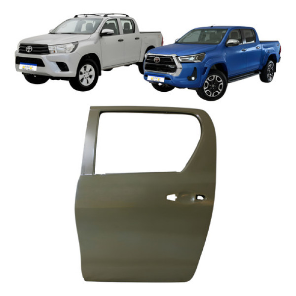 Porta Traseira Esquerda Hilux 2016 2017 2018 2019 A 2025 Traseira Esquerda/motorista Cinza