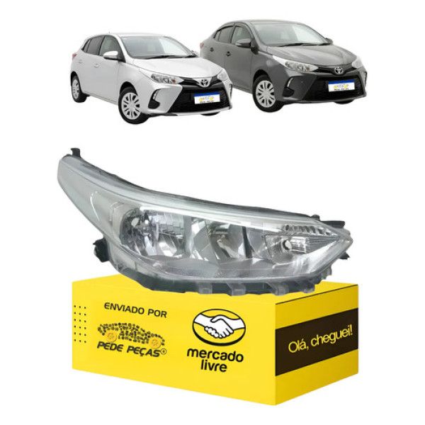 Farol Sinaleira Toyota Yaris 2018 19 20 A 24 2025 S/led L.d Direito/passageiro
