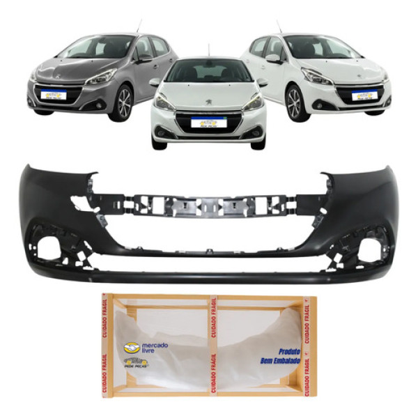Parachoque Dianteiro Peugeot 208 17 18 2019 2020 Novo Preto