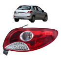 Lanterna Peugeot 207 Hatch 2008 2009 A 2015 Grade Cromada Ld Direito/passageiro Vermelho