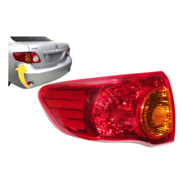 Lanterna Traseira Toyota Corolla 2008 2009 2010 11 Esquerdo Esquerdo Vermelho
