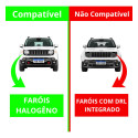 Par Pisca Drl Parachoque Jeep Renegade 2015 16 17 18 A 2020 Preto