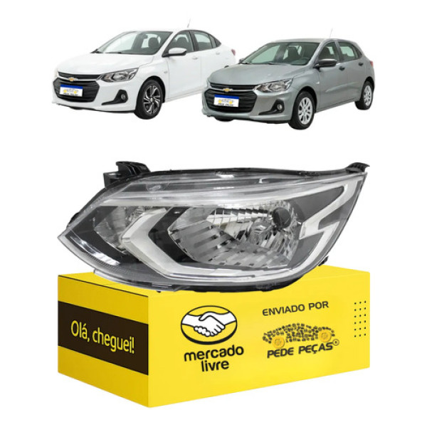 Sinaleira Esquerda Chevrolet Onix Plus 2020 21 22 23 24 2025 Esquerdo/motorista Transparente
