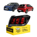 Lanterna Traseira Peugeot 208 2021 A 2024 Style Ld Direito/passageiro Preta/vermelha