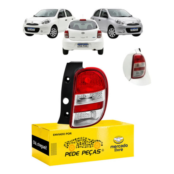 Lanterna Sinaleira Nissan March 2011 A 2014 Sr Sv Ld Direito/passageiro Vermelho