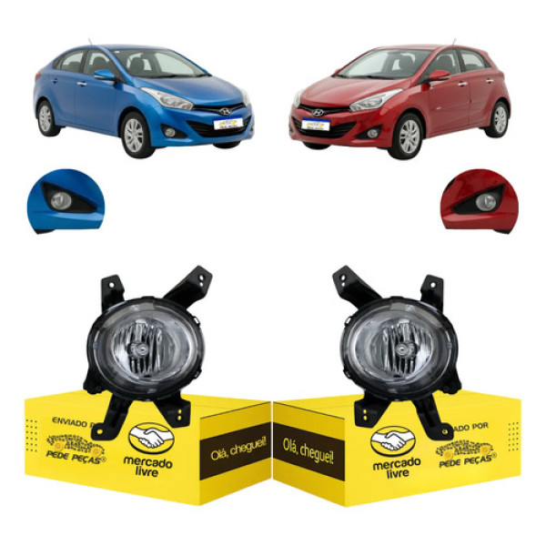 Farol Milha Auxiliar Cibie Hb20 Sedan 2013 2014 2015 Par Cromado