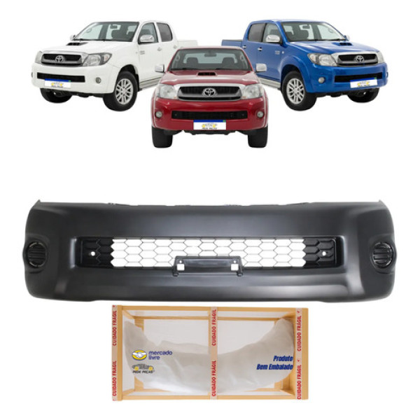 Parachoque Dianteiro Toyota Hilux Std Cs 2009 10 2011 Novo Preto